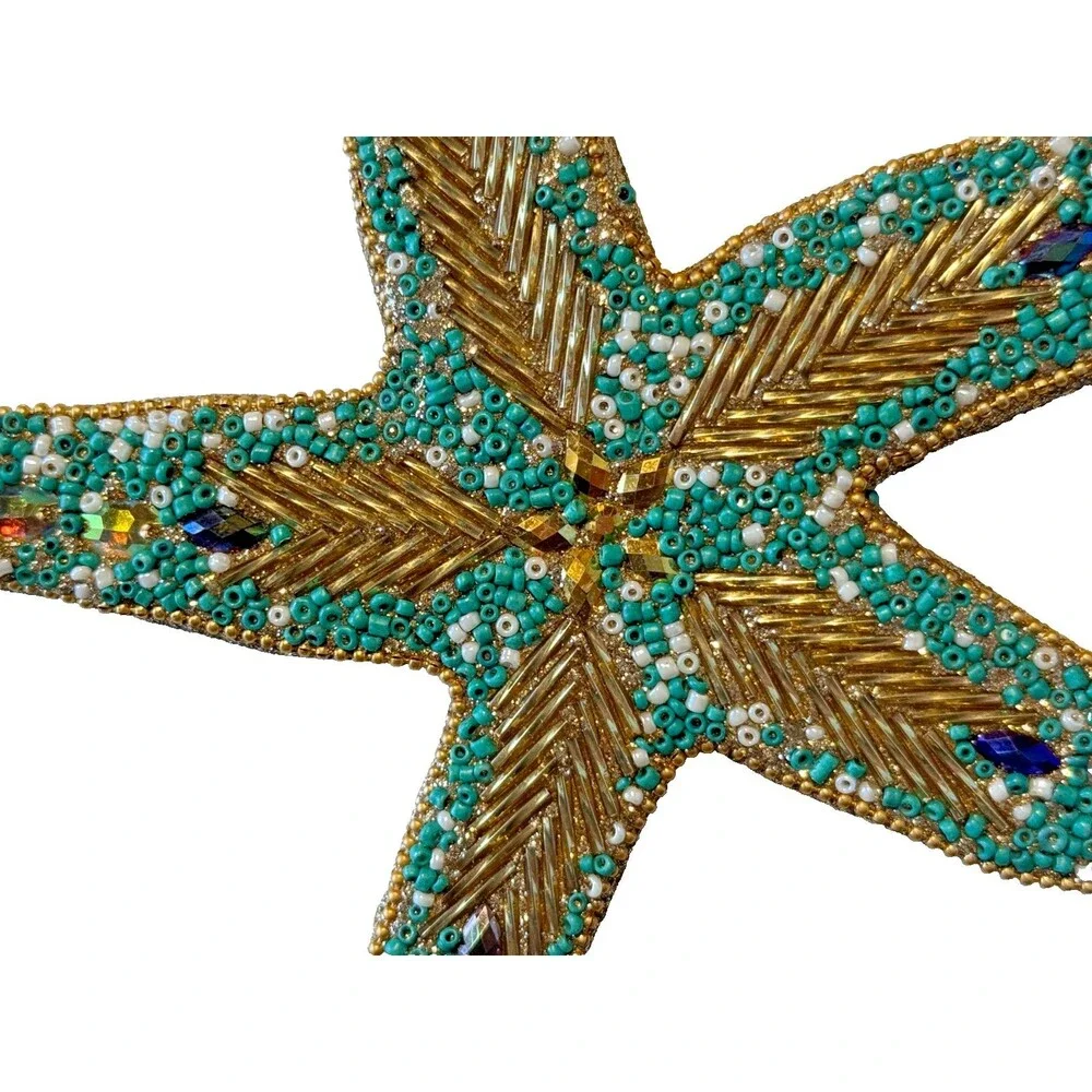 Seaside Starfish Beaded Hanging Ornament 6.5